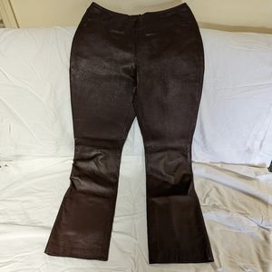 Shape FX by Newport News brown leather pants